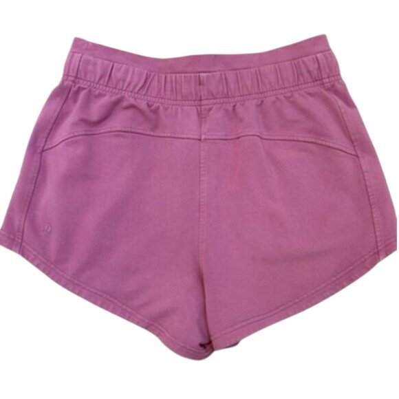 Lululemon Inner Glow Shorts Velvet Dust Pink French Terry 6 - Picture 4 of 7